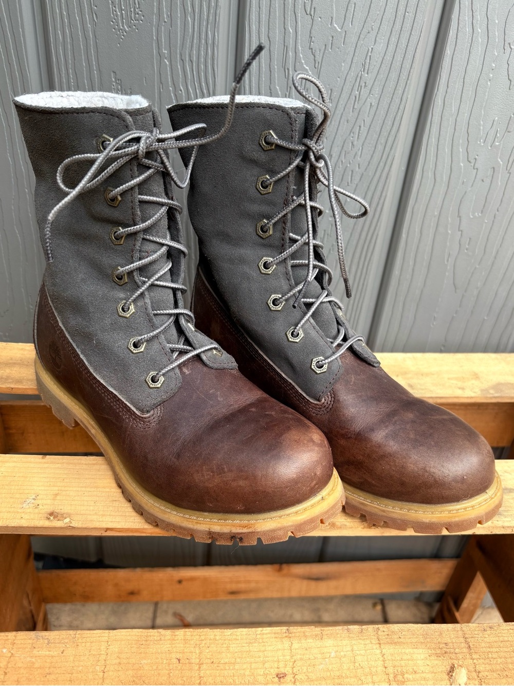Timberland LaceUp Waterproof Shearling Lined Winter Boots 7.5 Gorpcore Workwear